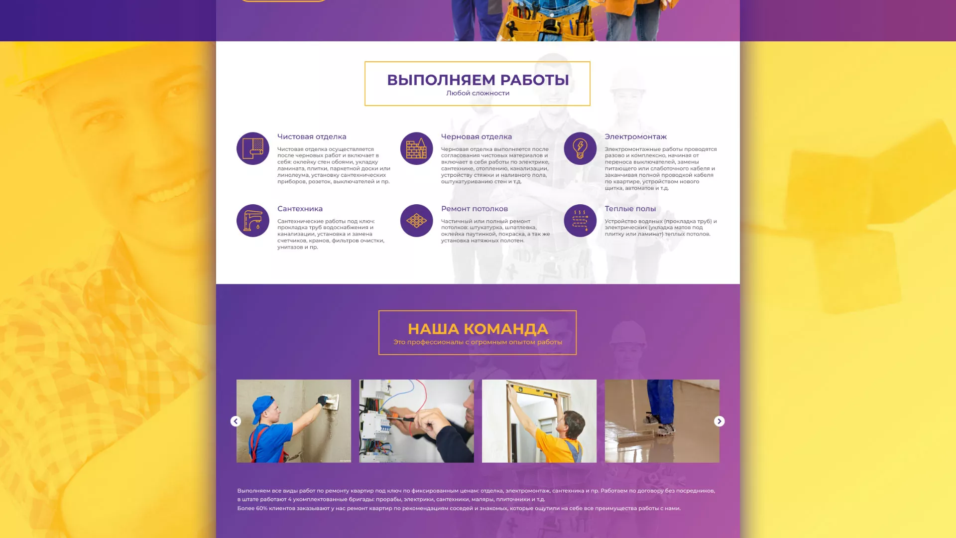 Разработка сайта строительной компании «Милана-Строй» в Щёкино