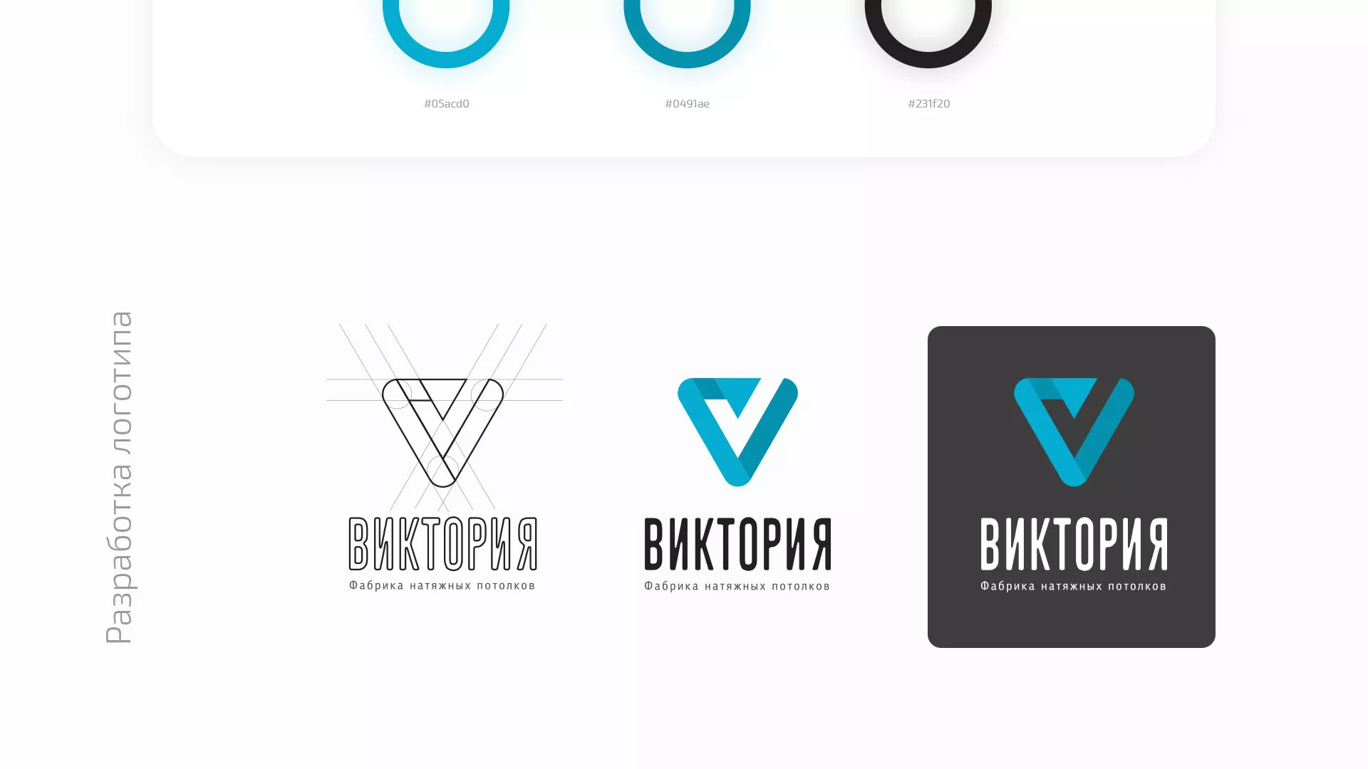 Разработка фирменного стиля компании по продаже и установке натяжных потолков в Щёкино