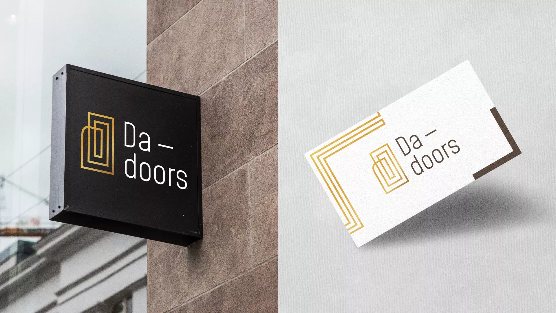 Разработка логотипа для компании «DA-DOORS» в Щёкино